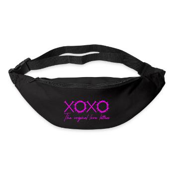 xoxo love you amore Blumen Frauen Valentinstag - Gürteltasche - Schwarz - Vorne