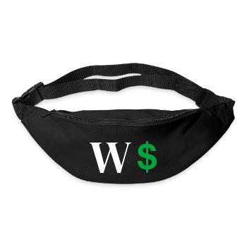 Lettre w dollar - Sac banane - noir - Devant