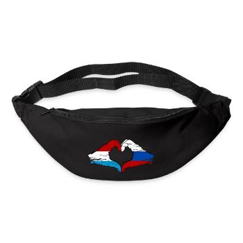 Luxembourg Russie drapeau mains forme coeur utilisé - Sac banane - noir - Devant