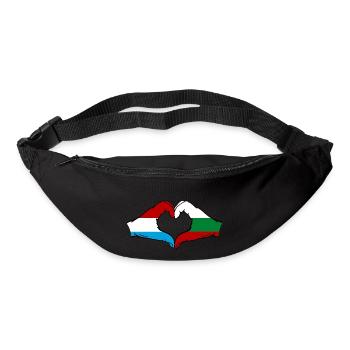 Luxembourg Bulgaria Flag Hands Heart Shape - Bum bag - black - Front