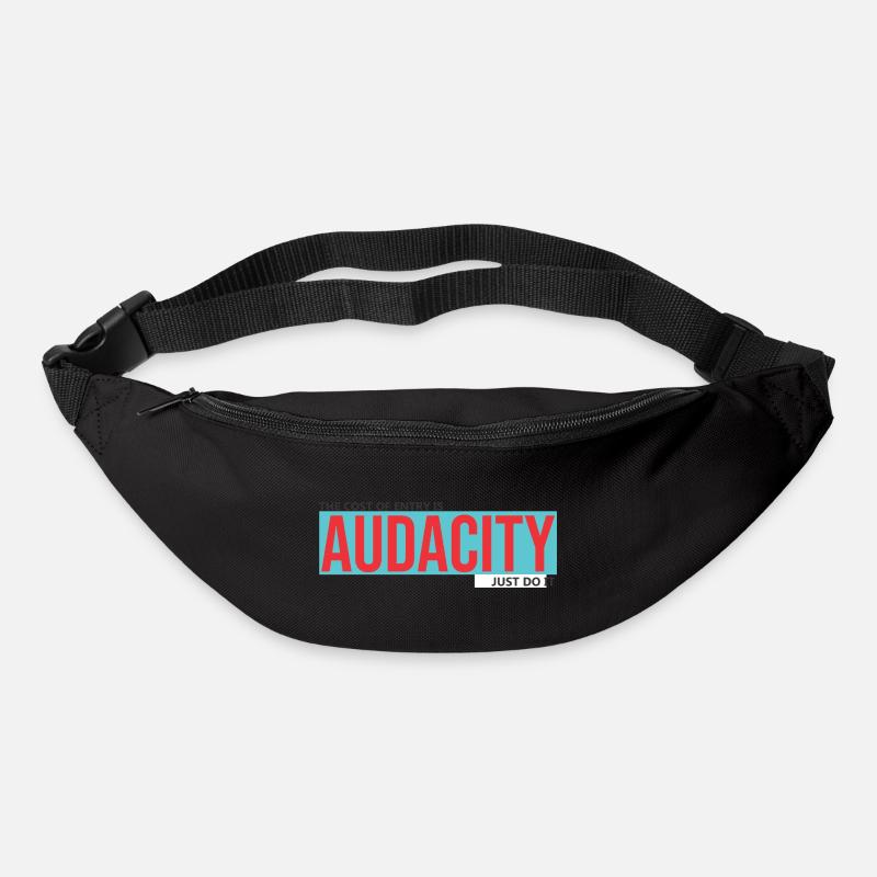 Audacity: Kräftiges Rot auf Türkis - Gürteltasche - Schwarz