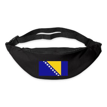 bosnien, bosnia, Fahne, Flagge - Gürteltasche - Schwarz - Vorne
