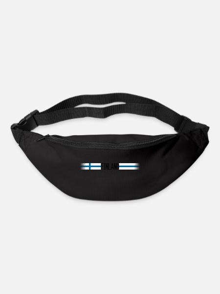 Finnland Flagge/Banner 005 AllroundDesigns - Gürteltasche - Schwarz