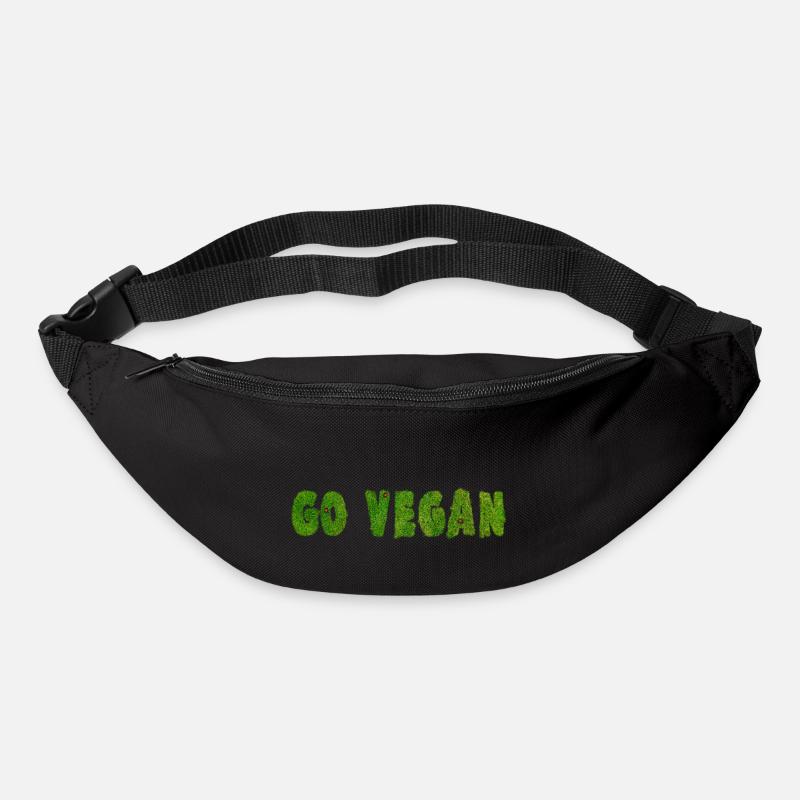 Go Vegan - Statement - Gürteltasche - Schwarz