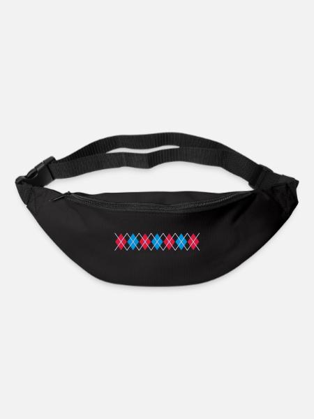 Norwegian Pattern Diamonds Checks Christmas Christmas - Bum bag - black