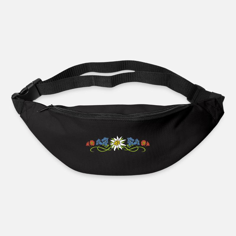 Alpenblumen - Gürteltasche - Schwarz