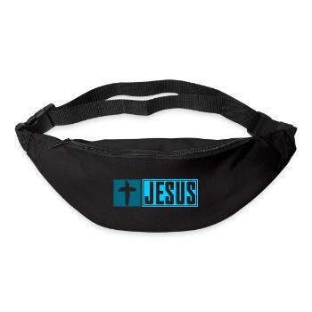 JESUS Cross -blue- - Bum bag - black - Front