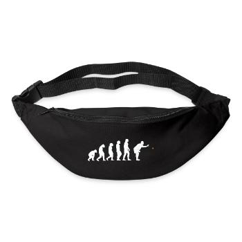 Pétanque évolution cadeau humour pour bouliste - Sac banane - noir - Devant