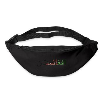 Afghanistan écrit en pachto et en dari - Sac banane - noir - Devant
