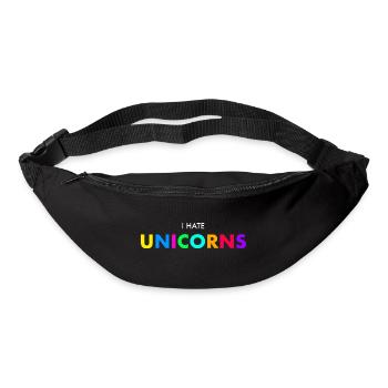 I hate unicorns - Bum bag - black - Front