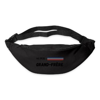 super grand-frère - t-shirt assorti - Sac banane - noir - Devant