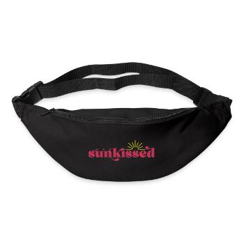 Kissed by the sun, summer sun beach holiday - Bum bag - black - Front