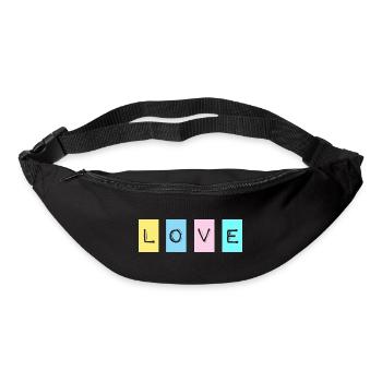 AMOUR - Sac banane - noir - Devant