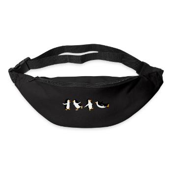 Lustige Pinguin-Gruppe - Gürteltasche - Schwarz - Vorne