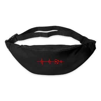 Mein Herz schlägt für Fußball - Gürteltasche - Schwarz - Vorne