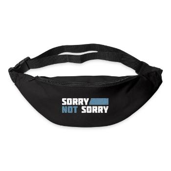 Désolé pas désolé. Design ironique et amusant - Sac banane - noir - Devant