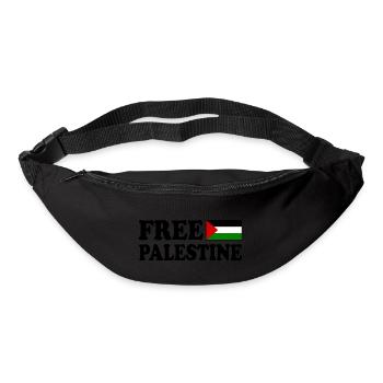 Free palestine - Sac banane - noir - Devant