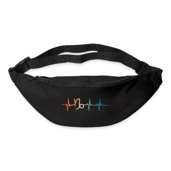 Battement de cœur signe astrologique capricorne - Sac banane - noir - Devant