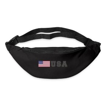 ÉQUIPE États-Unis Drapeau américain devant la police de caractères - Sac banane - noir - Devant
