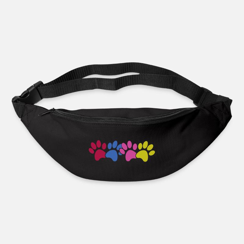 Pattes de chien - Sac banane - noir