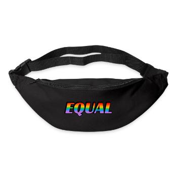 Regenbogen-Text EQUAL LGBT Pride Month - Gürteltasche - Schwarz - Vorne