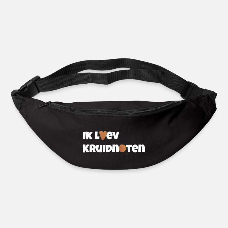 Ich liebe kruidnoten - Gürteltasche - Schwarz