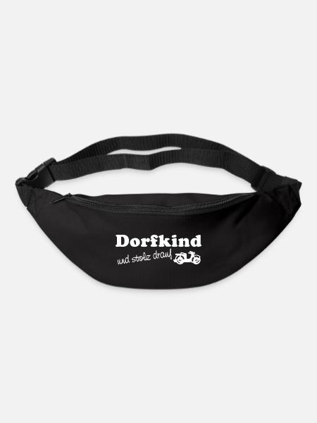 Enfant du village – et fier de cela - Sac banane - noir