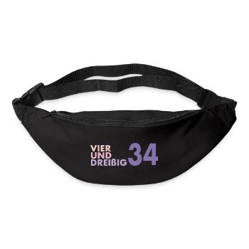 34. Geburtstag Geschenk Vierunddreißig - Gürteltasche - Schwarz - Vorne