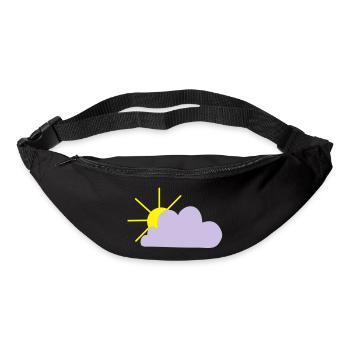 Sun peeks out from behind the cloud - Bum bag - black - Front
