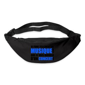 je fume tellement de musique! - Bum bag - black - Front