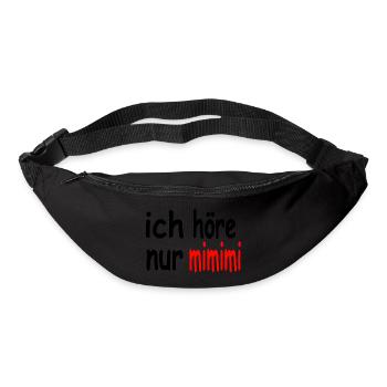 ich höre nur mimimi - Gürteltasche - Schwarz - Vorne