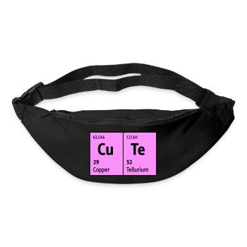 Periodic table of the elements CuTe cute cute nice - Bum bag - black - Front