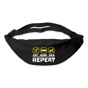 Gold panning prospecting East Sleep Pan Repeat - Bum bag - black - Front