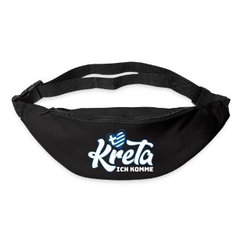 Kreta ich komme Griechenland Urlaub - Gürteltasche - Schwarz - Vorne