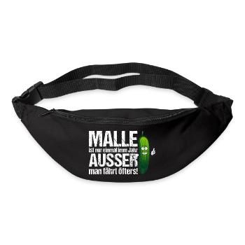 Mallorca Spruch Malle saufen Geschenk - Gürteltasche - Schwarz - Vorne