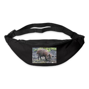 Sanglier (en allemand Wildschwein) Sus scrofa - Sac banane - noir - Devant