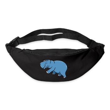 Friendly hippo - Bum bag - black - Front