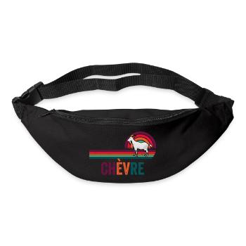 Chèvre rétro vintage cadeau agriculteur - Sac banane - noir - Devant