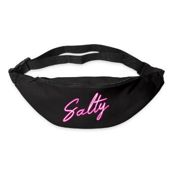 Salty Salzig Schriftzug für Frauen und Männer - Gürteltasche - Schwarz - Vorne