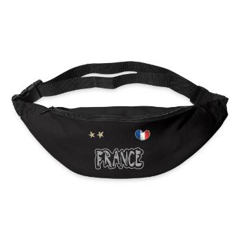 Maillot de football France Drapeau français - Sac banane - noir - Devant