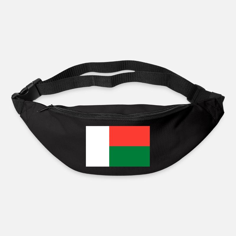 Drapeau de Madagascar - Sac banane - noir