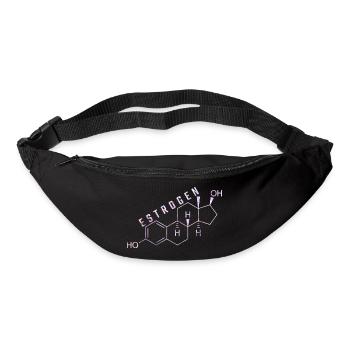 molécule d’œstrogène - Sac banane - noir - Devant