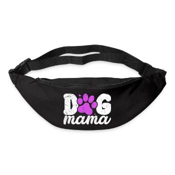 Dog Mom Paw Print in Pink - Bum bag - black - Front
