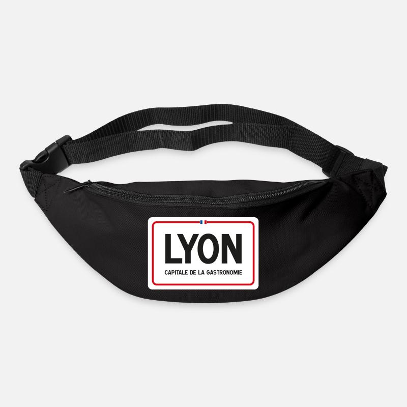 Panneau de la ville de Lyon - Sac banane - noir