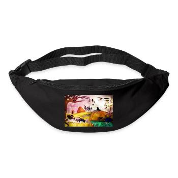 abstrakte Kunst - Gürteltasche - Schwarz - Vorne