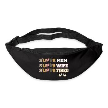 Super Mom super wife super tired - Bum bag - black - Front