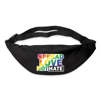Love not Hate LGBTQ - Gürteltasche - Schwarz - Vorne