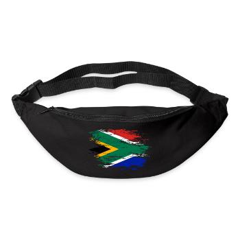 Drapeau de l’Afrique du Sud utilisé - Sac banane - noir - Devant