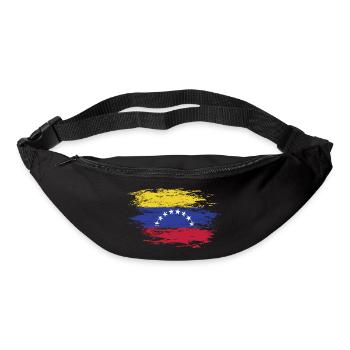 Drapeau du Venezuela utilisé - Sac banane - noir - Devant