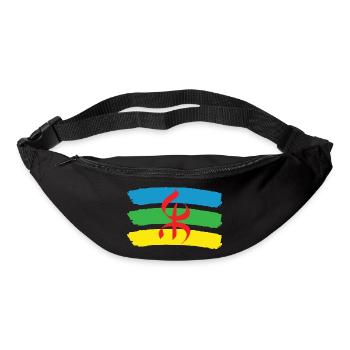 DRAPEAU AMAZIGH BERBERE YIFINAGH - Sac banane - noir - Devant